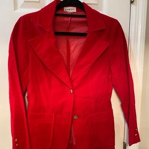 Red Velvet Blazer